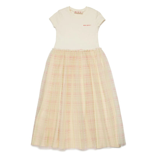 Marni Kids Check Pattern T-shirt Dress