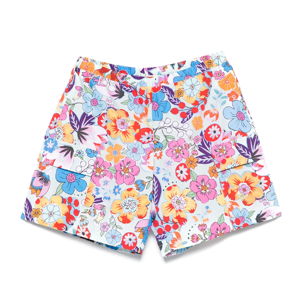 Marni Kids Floral All-Over Print Shorts