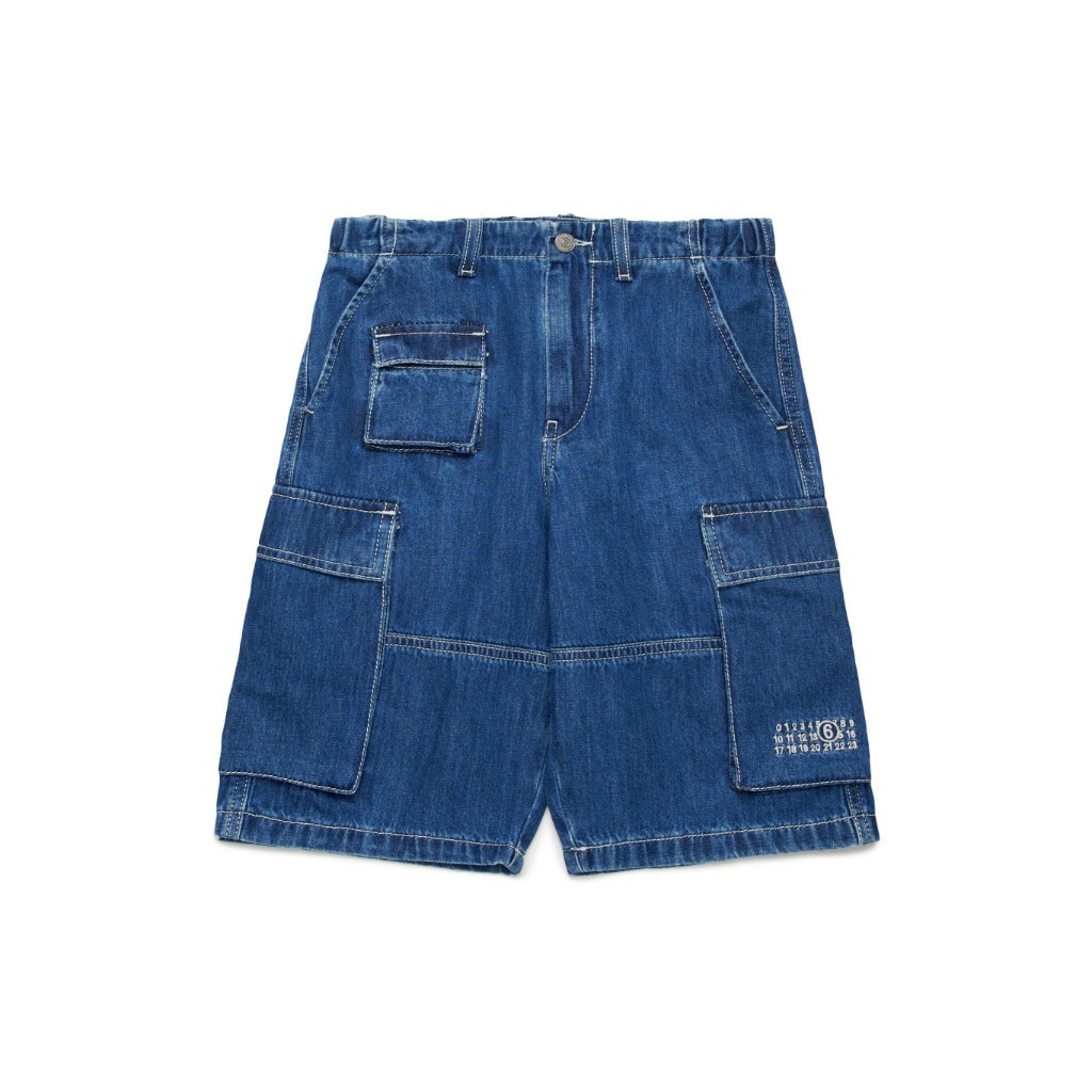 MM6 Kids Denim Cargo Shorts