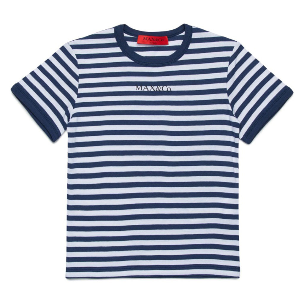 MAX&Co. Kids Striped Logo T-shirt
