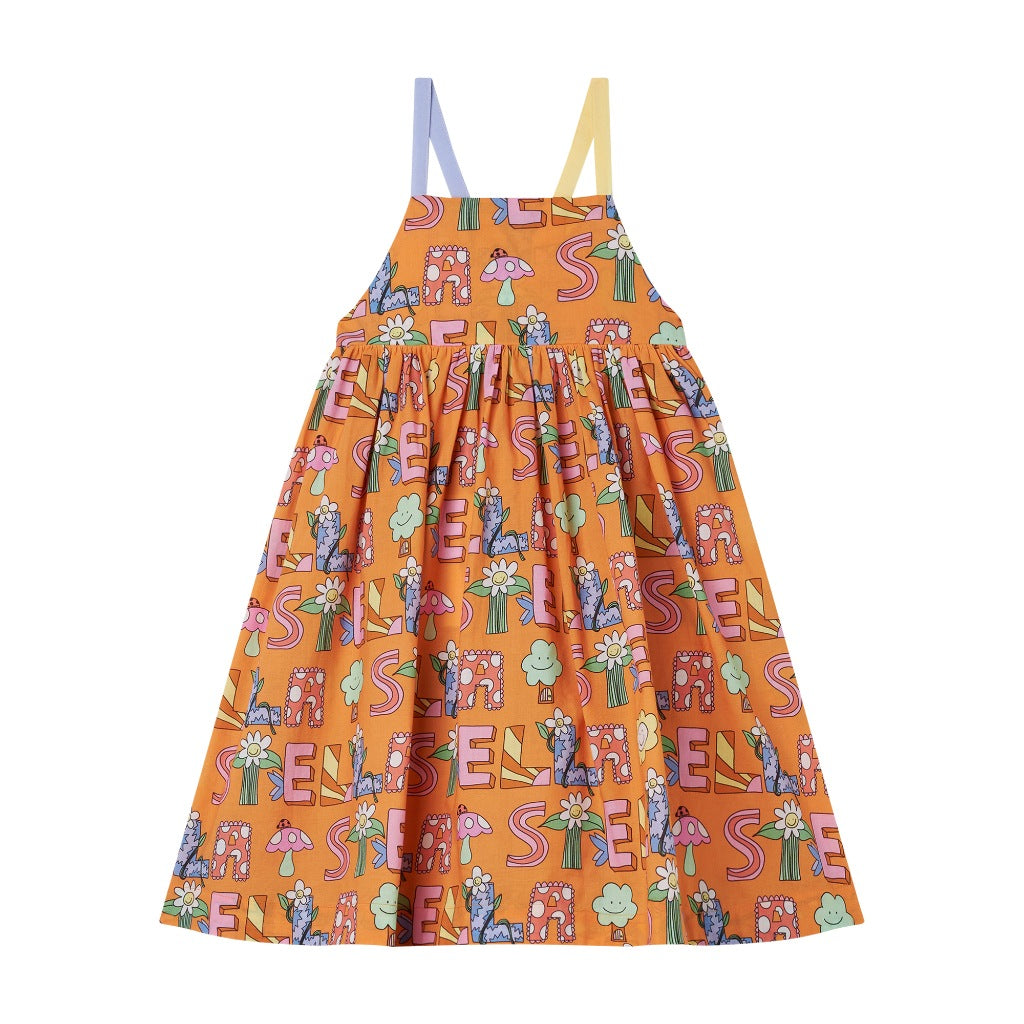 Stella McCartney Kids FairyLettering All-Over Print Dress