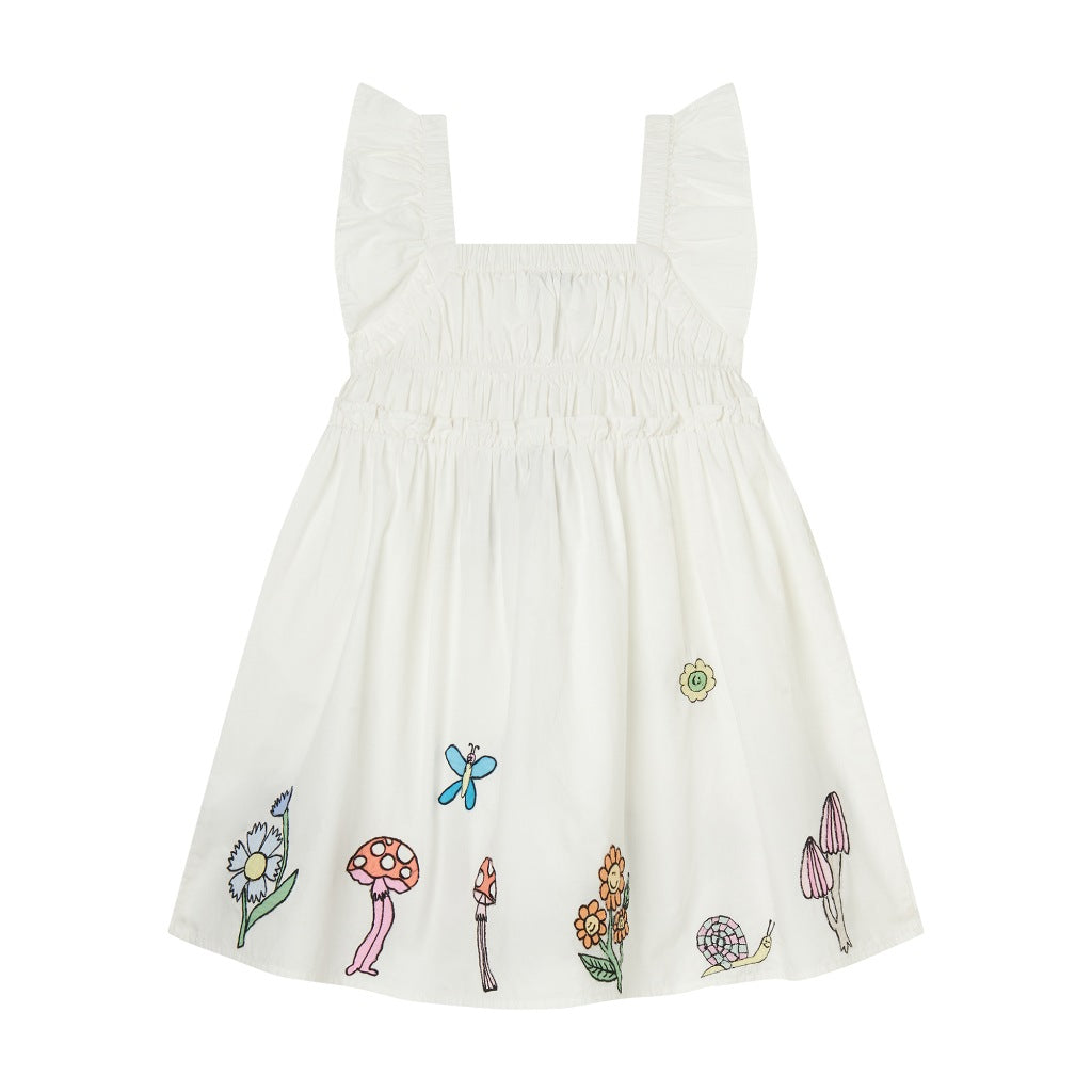 Stella McCartney Kids Woodland Print Ruffles Dress