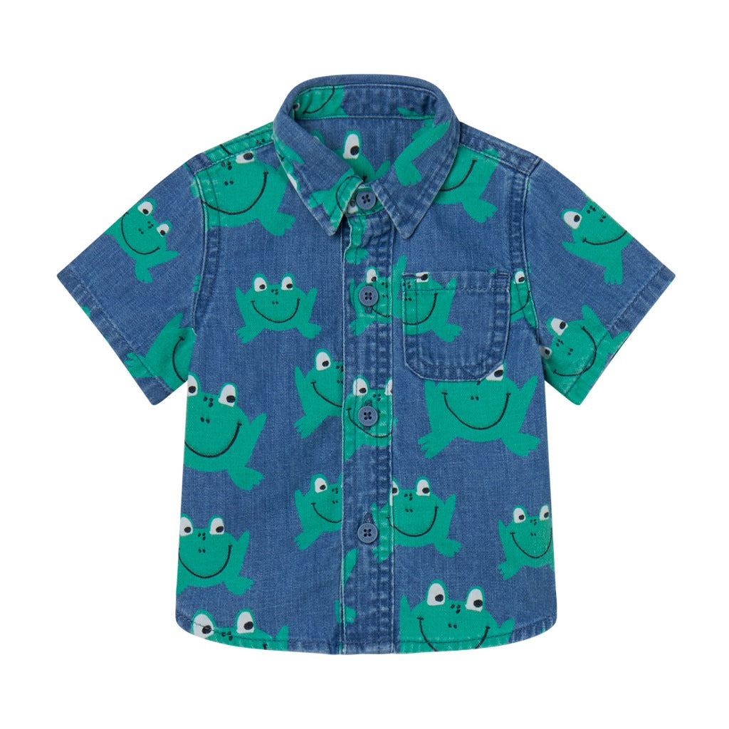Stella McCartney Kids Frog All-Over Print Shirt
