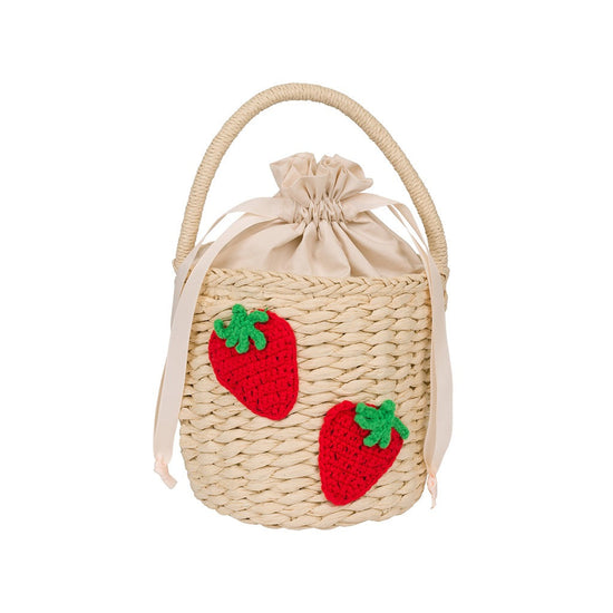 Stella McCartney Kids Strawberries Straw Bag