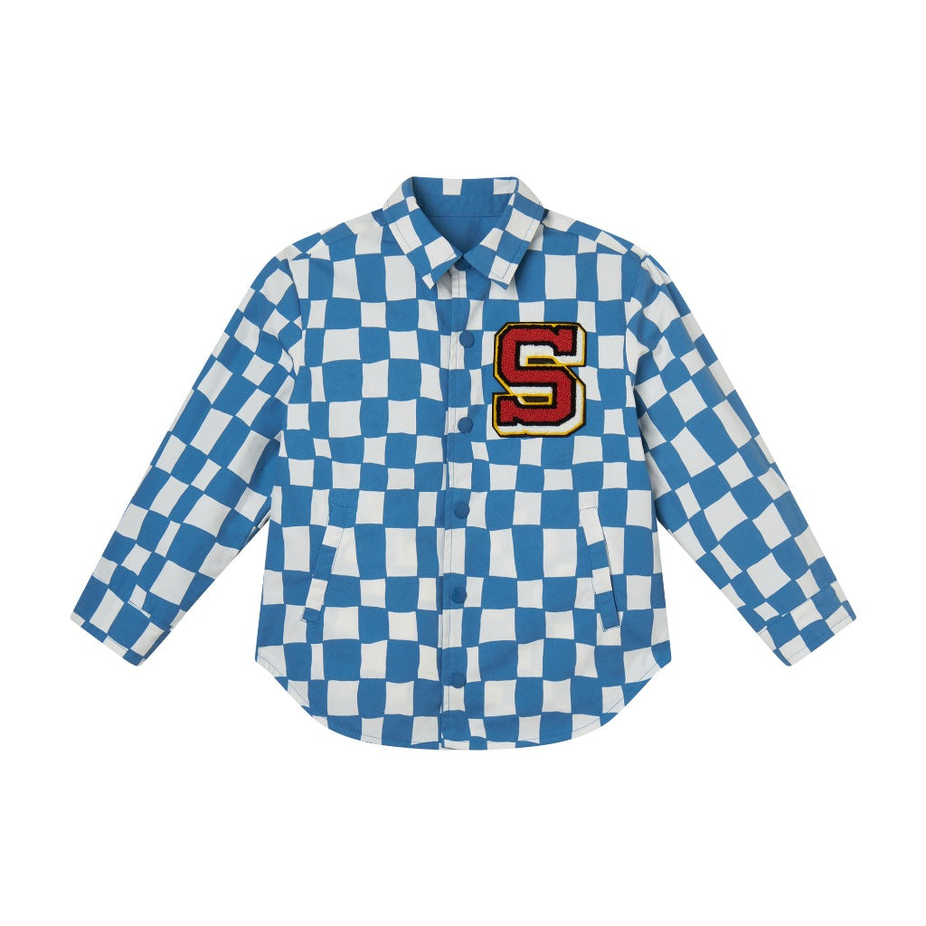 Stella McCartney Kids Checkboard All-Over Print Jacket