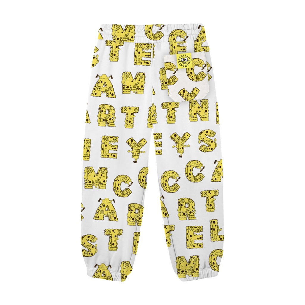 Stella McCartney Kids SpongeBob All-Over Print Sweatpants