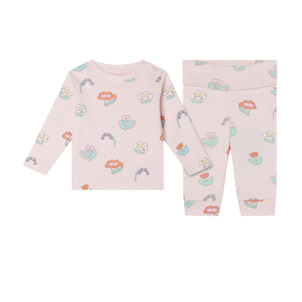 Stella McCartney Kids Flowers All-Over Print Top and Pants Set