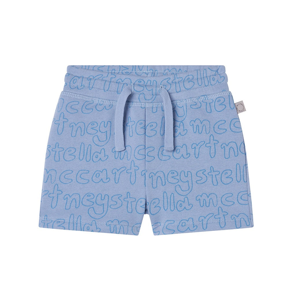 Stella McCartney Kids ScribbleLettering All-Over Print Shorts