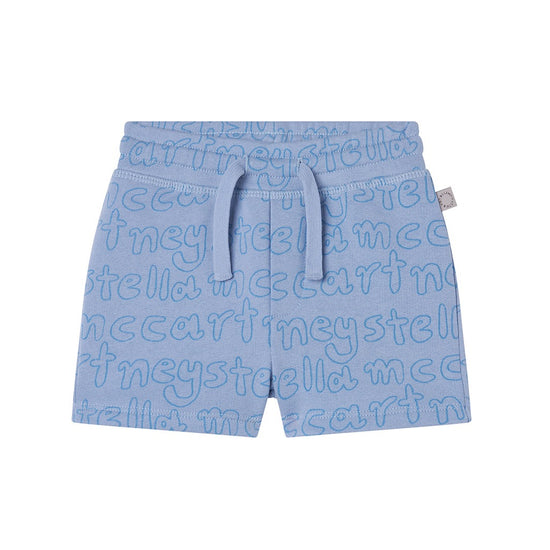 Stella McCartney Kids ScribbleLettering All-Over Print Shorts
