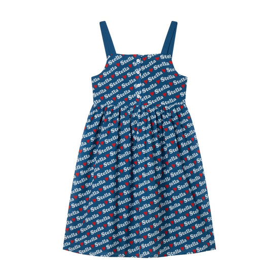 Stella McCartney Kids Logo All-Over Print Dress