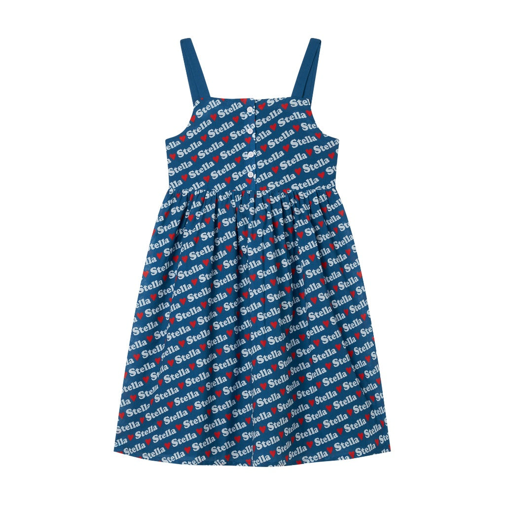 Stella McCartney Kids Logo All-Over Print Dress