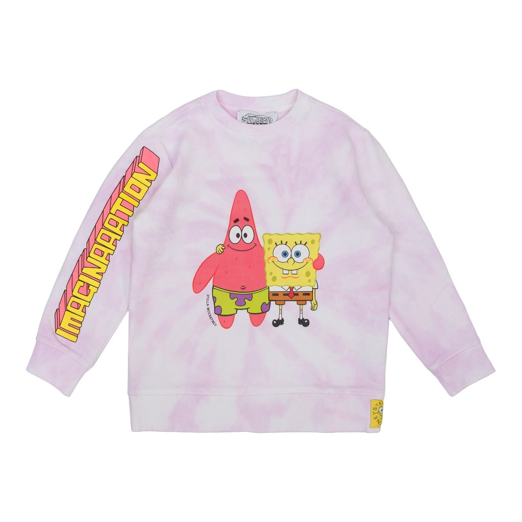 Stella McCartney Kids Tie-Dye SpongeBob Print Sweatshirt