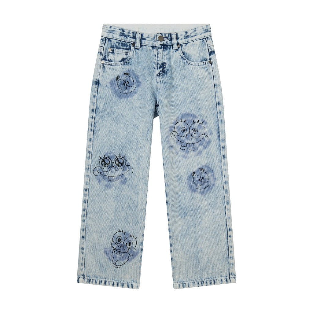 Stella McCartney Kids Graphic Print Denim Trousers
