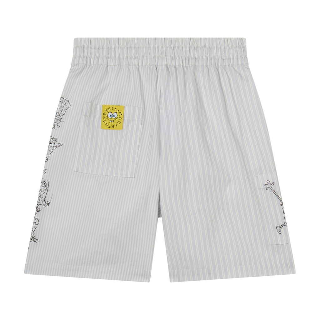 Stella McCartney Kids SpongeBob Cotton Poplin Shorts