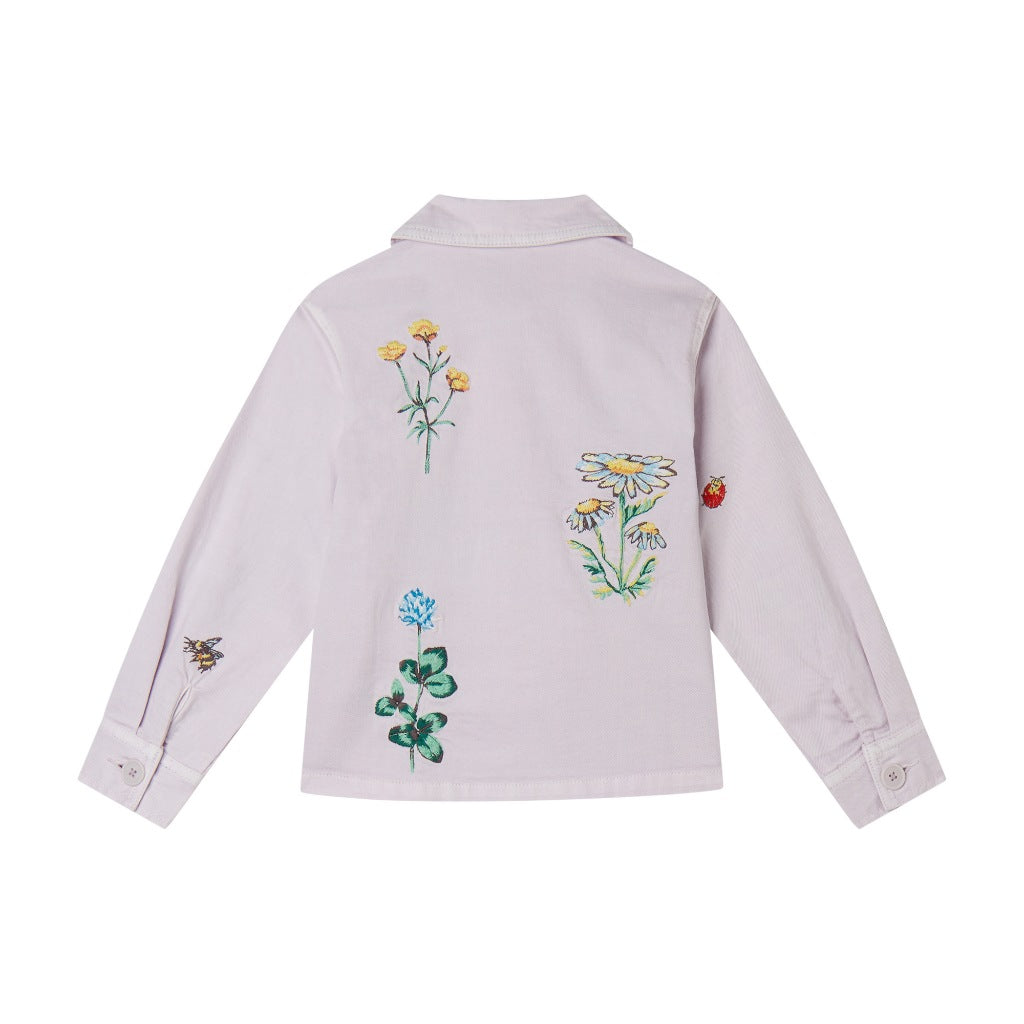 Stella McCartney Kids Cotton Gabardine Floral Jacket