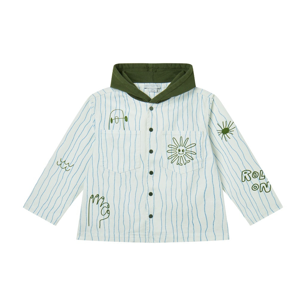 Stella McCartney Kids Scribble Stripes All-Over Print Jacket