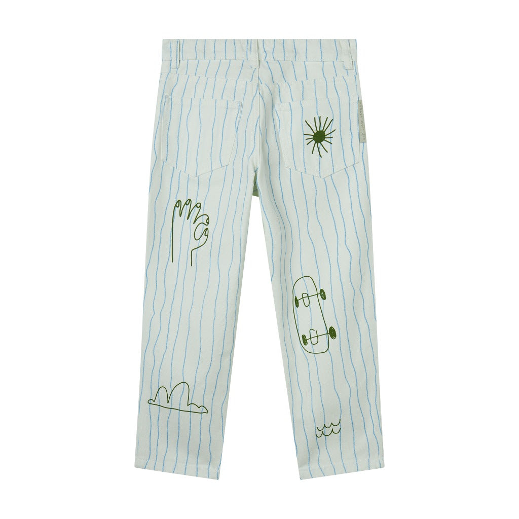 Stella McCartney Kids Scribble Stripes All-Over Print Trousers
