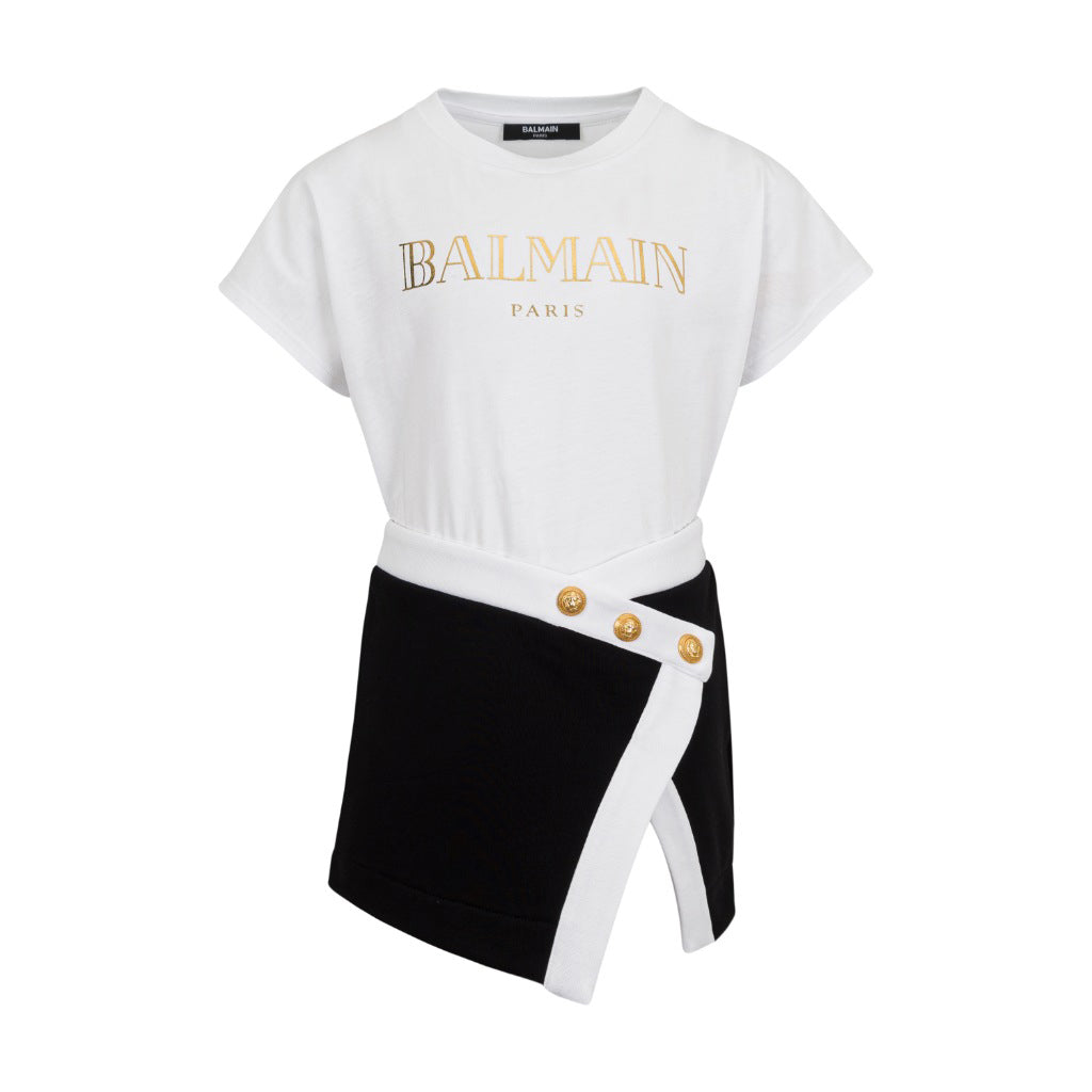 Balmain Kids Logo T-shirt Dress