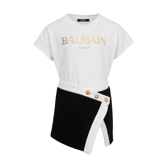 Balmain Kids Logo T-shirt Dress