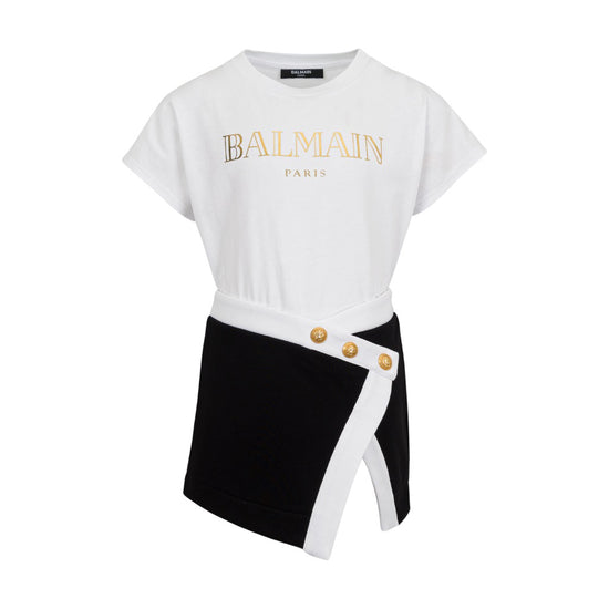 Balmain Kids Logo T-shirt Dress