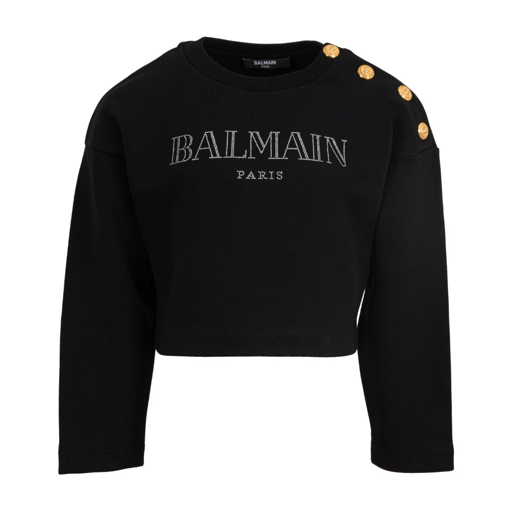 Balmain Kids Logo Fleece Sweatshirt