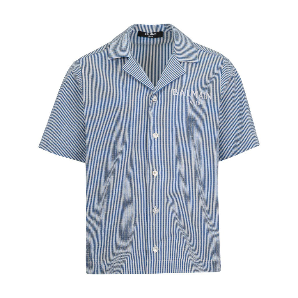 Balmain Kids Seersucker Shirt