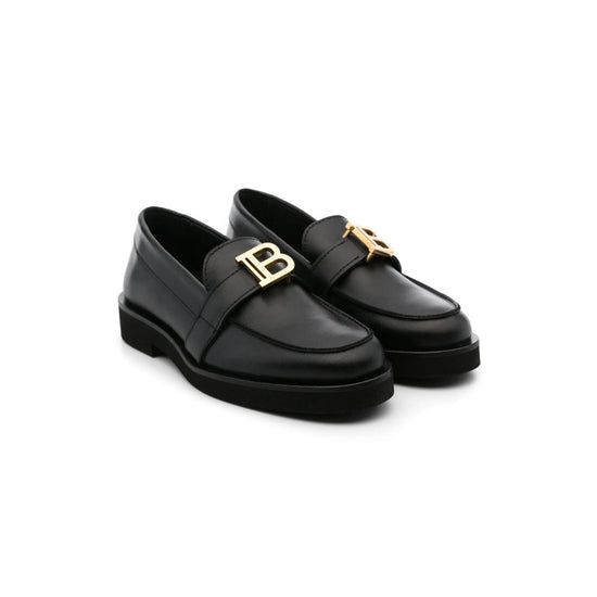 Balmain Kids Logo Loafers