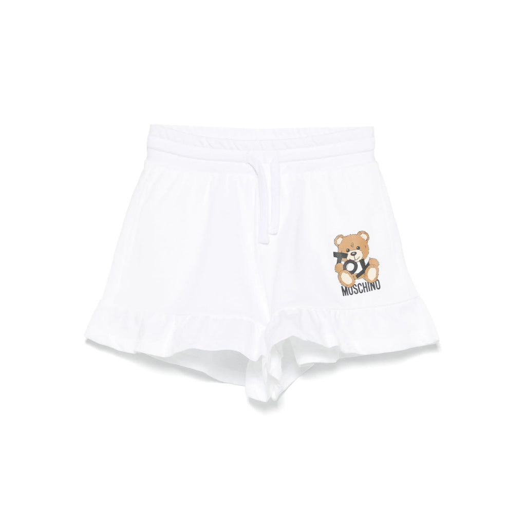 Moschino Kids Toy Bear Shorts - White