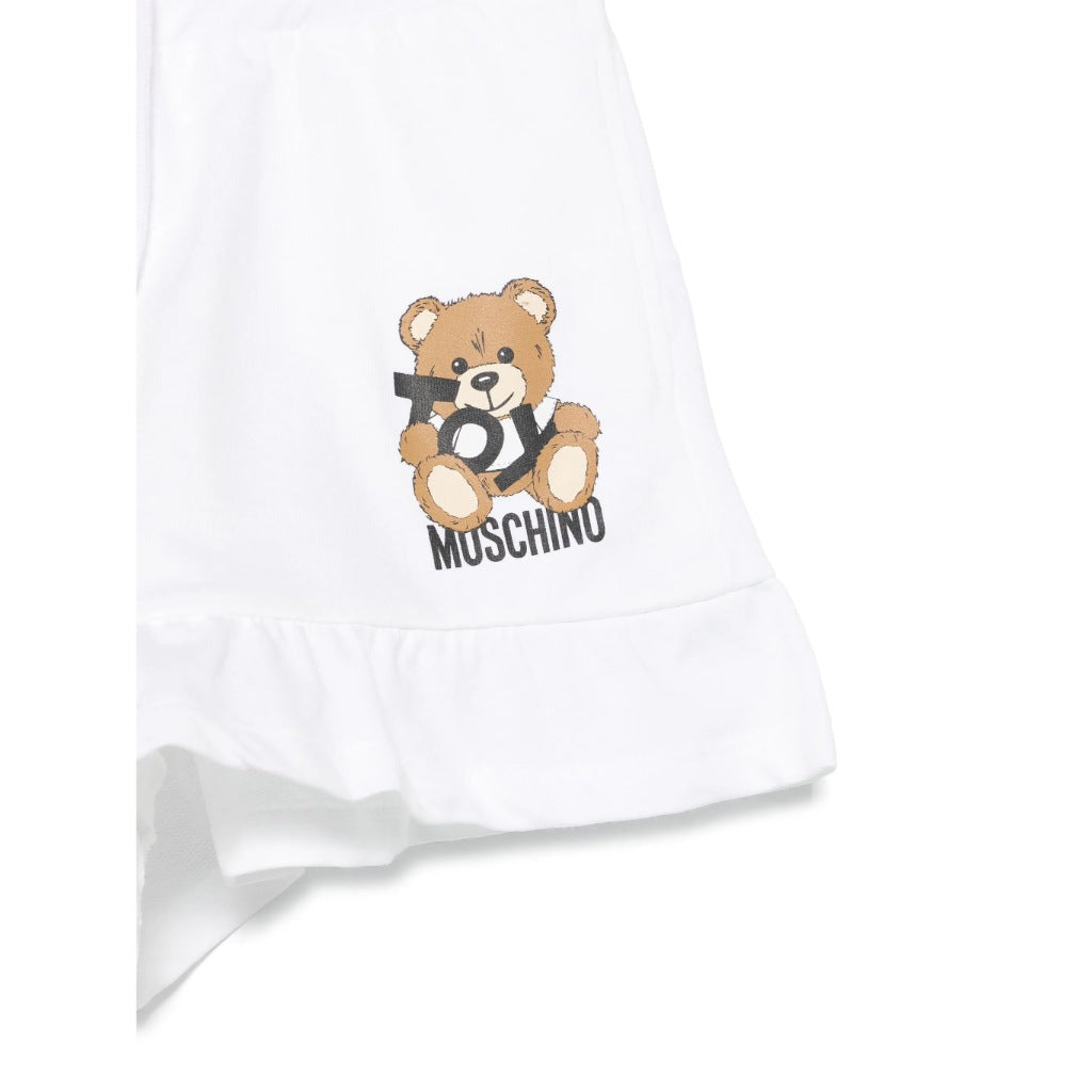 Moschino Kids Toy Bear Shorts - White