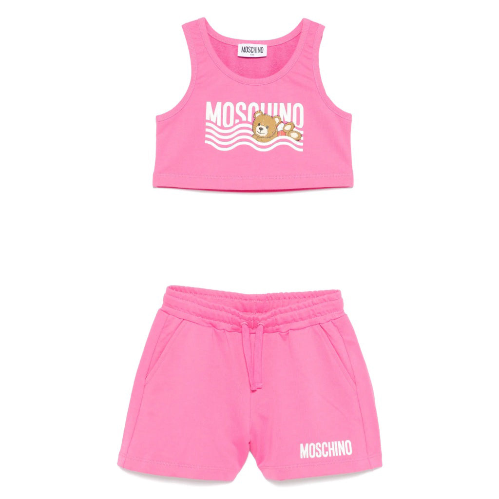 Moschino Kids Teddy Logo Top and Shorts Set