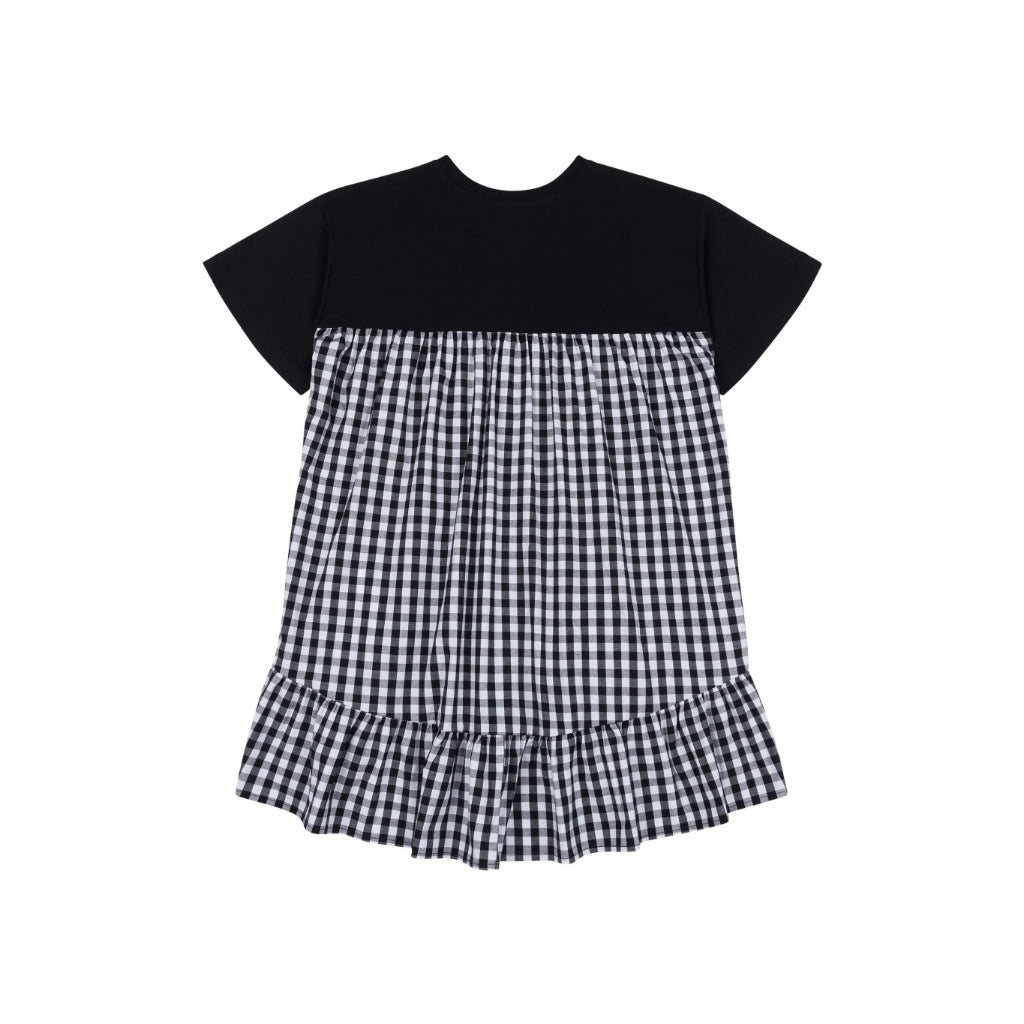 Moschino Kids Teddy Graphic Gingham Dress