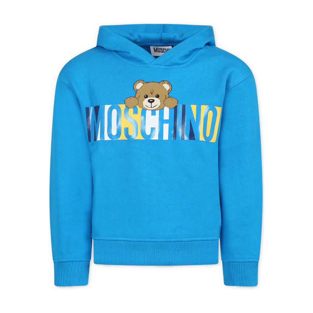 Moschino Kids Teddy Logo Hooded Sweatshirt