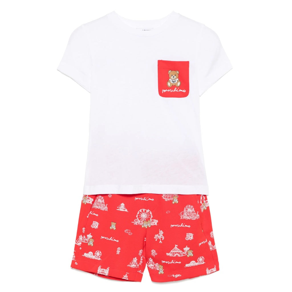 Moschino Kids Teddy Graphic T-shirt With Shorts Set