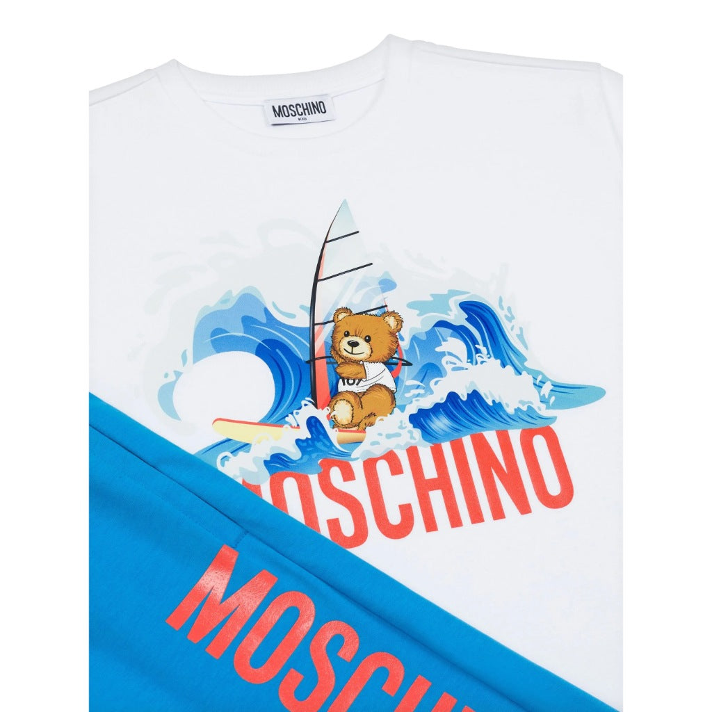 Moschino Kids Teddy Logo T-shirt With Shorts Set