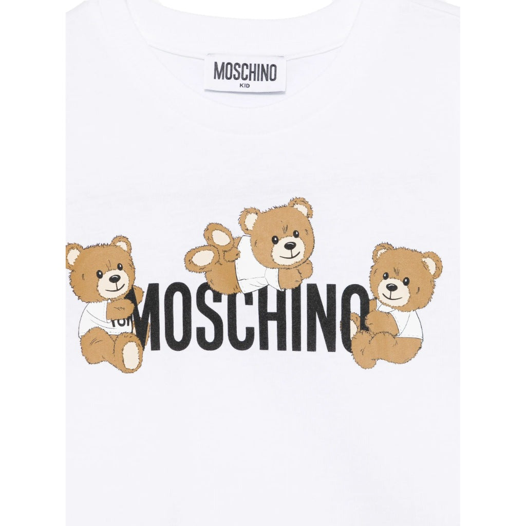 Moschino Kids Teddy Logo T-shirt - White