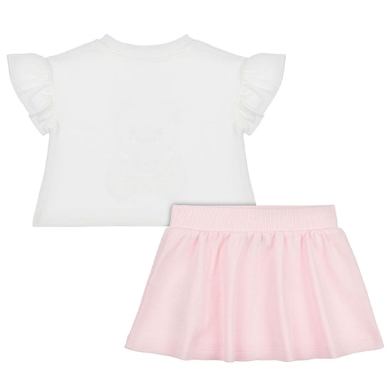 Moschino Kids Teddy Heart T-shirt With Skirt Set