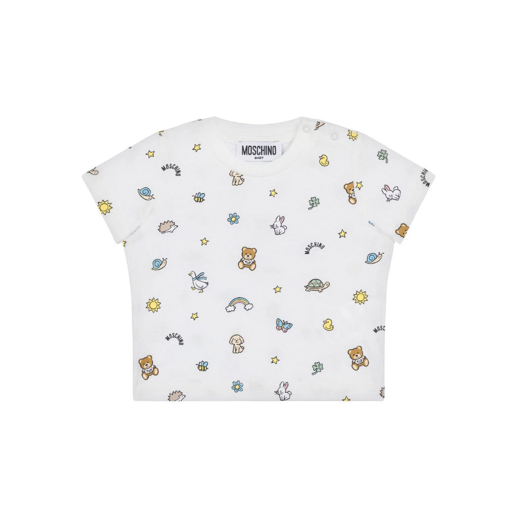 Moschino Kids Teddy Graphic All-Over T-shirt
