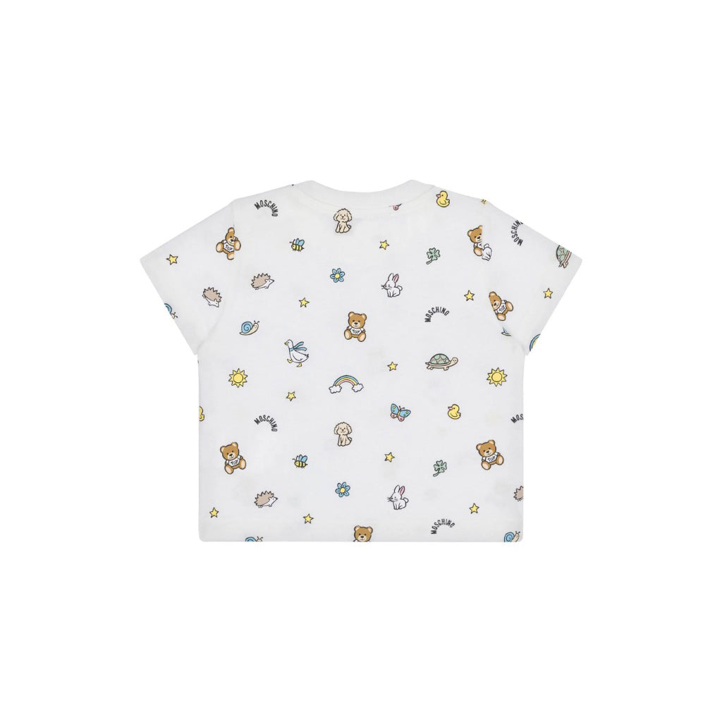Moschino Kids Teddy Graphic All-Over T-shirt