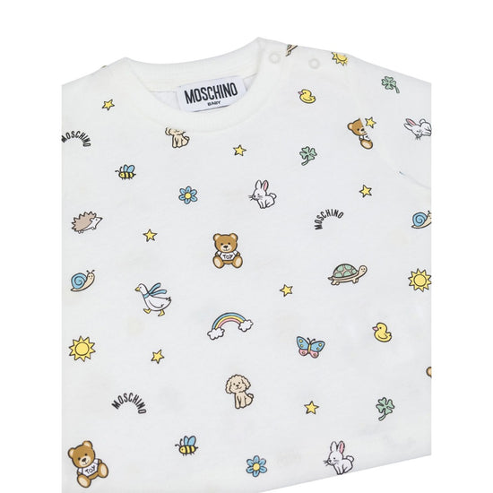 Moschino Kids Teddy Graphic All-Over T-shirt