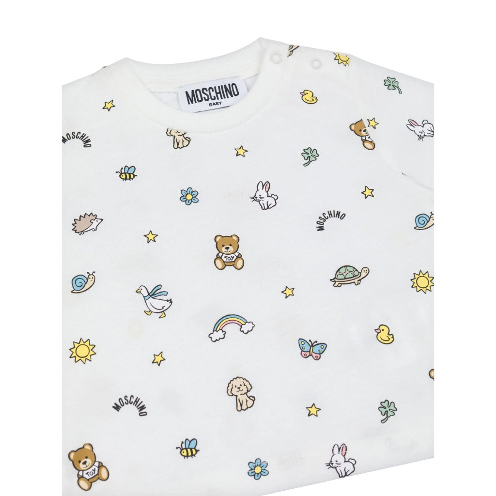 Moschino Kids Teddy Graphic All-Over T-shirt