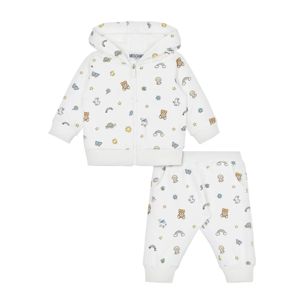 Moschino Kids All-Over Graphic Hooded Tracksuit