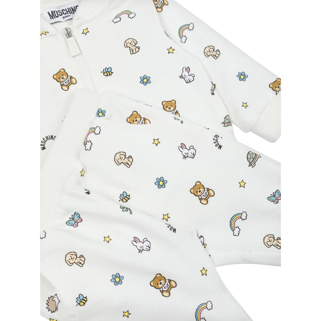 Moschino Kids All-Over Graphic Hooded Tracksuit
