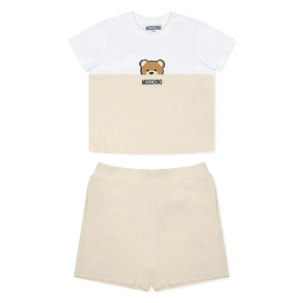 Moschino Kids Teddy Logo T-shirt With Shorts Set