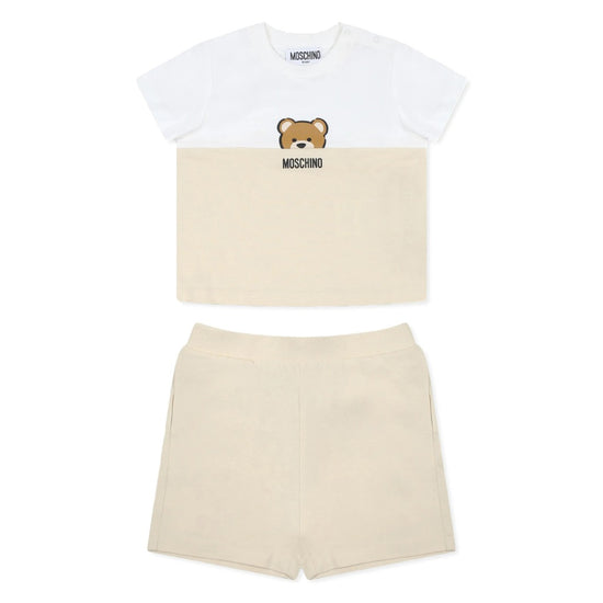 Moschino Kids Teddy Logo T-shirt With Shorts Set