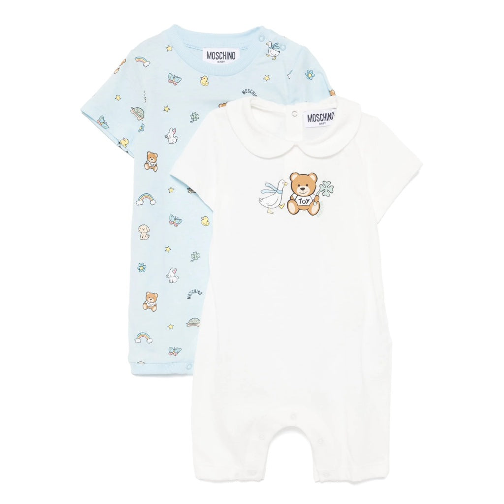 Moschino Kids Teddy Graphic Romper Gift Set