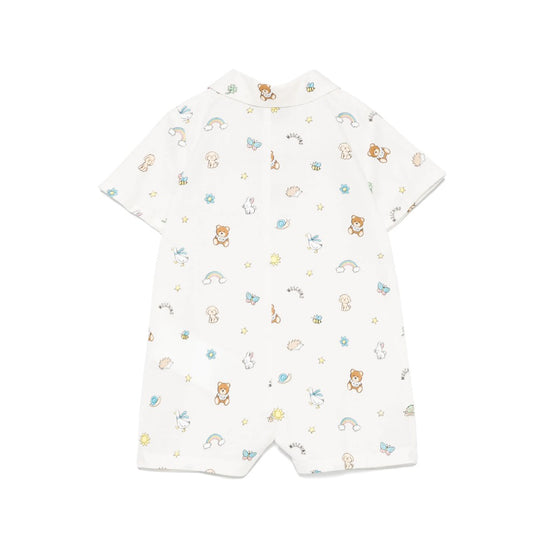 Load image into Gallery viewer, Moschino Kids All-Over Graphic Romper With Gift Box
