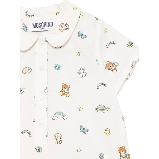 Load image into Gallery viewer, Moschino Kids All-Over Graphic Romper With Gift Box
