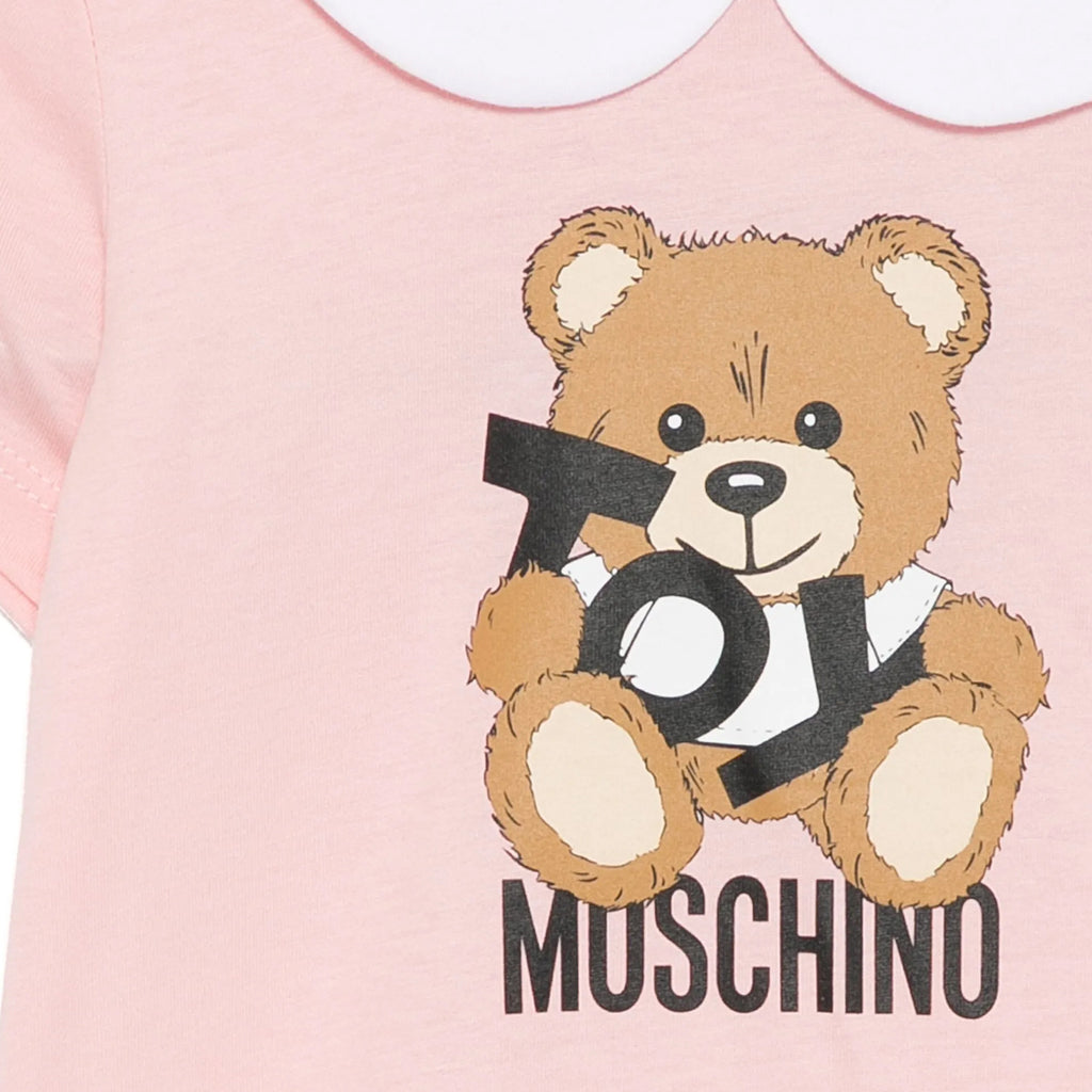 Moschino Kids Toy Bear Romper With Hat Gift Set