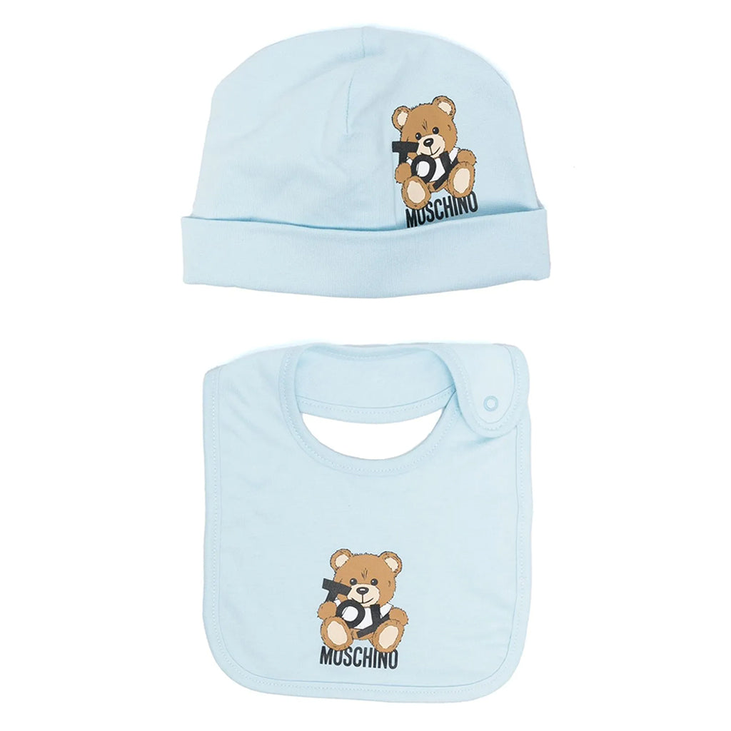 Moschino Kids Toy Bear Hat With Bib Set