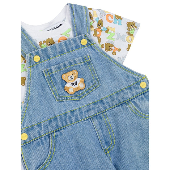 Load image into Gallery viewer, Moschino Kids Baby Bear T-shirt and Dungarees Set
